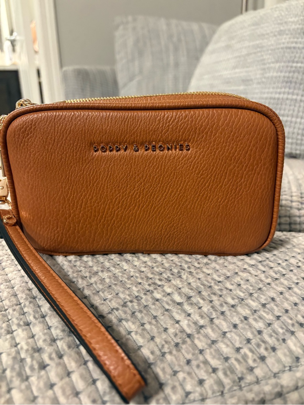 Poppy and Peonies mini essential crossbody with wristlet